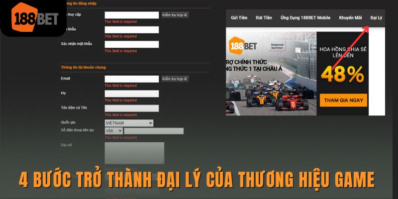 Đại lý 188bet - Thông tin chi tiết và hướng dẫn đăng ký 3 4 bước trở thành đại lý của thương hiệu game
