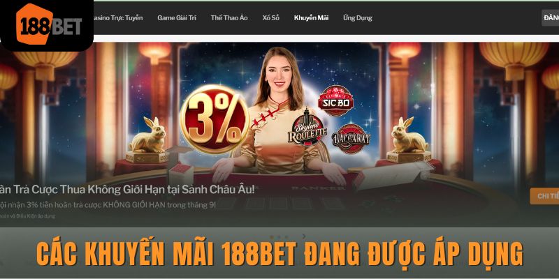 Giới thiệu 188bet - Tận hưởng không gian cá cược đỉnh cao 3 Giới thiệu 188bet về các khuyến mãi đang được áp dụng